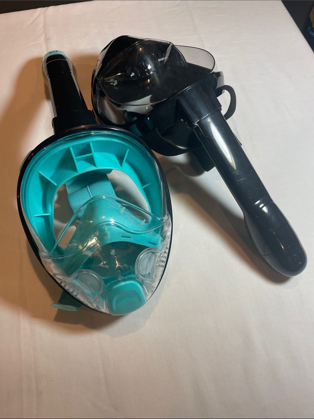 Youth Full Face Snorkel Masks in Teal & Black